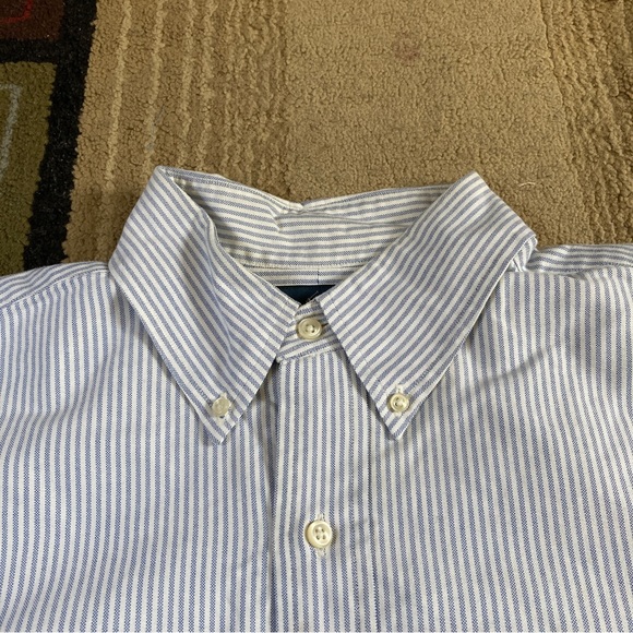 Ralph Lauren Classic Fit Button Down Striped Long Sleeve Shirt Men's Sz 16 34/35 - Picture 4 of 9